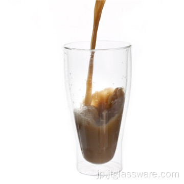 コーヒー用の2層ホウケイ酸ガラス
